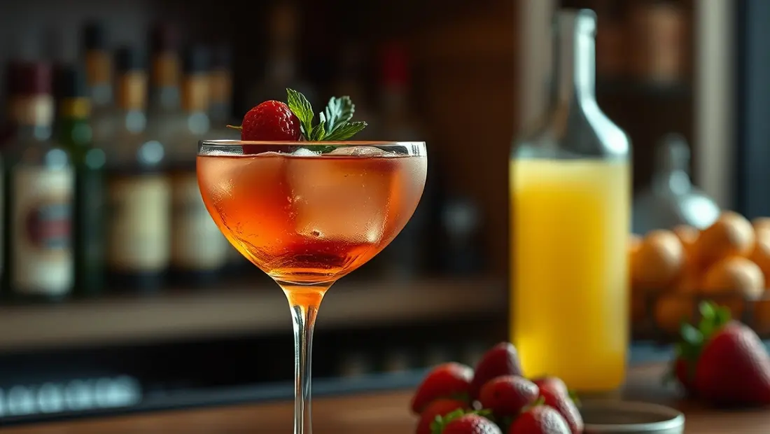 Cosmopolitan auf einem Holzbar