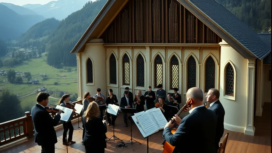 Musikkapelle Innervillgraten, Musikanten auf der Bühne, Naturfreunde Pucking