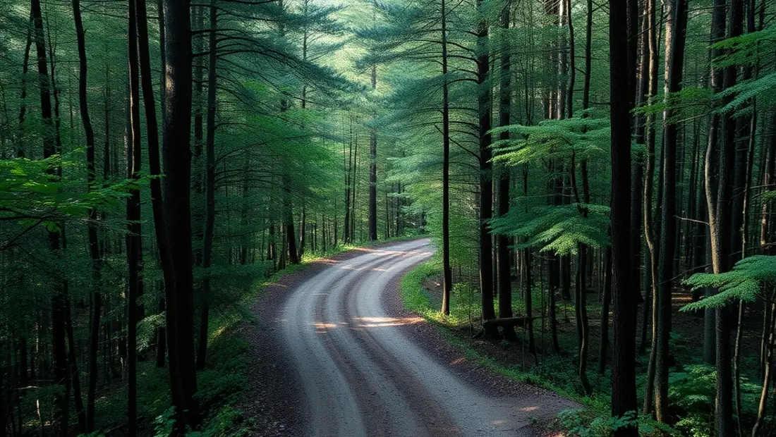 Wanderweg durch grünen Wald