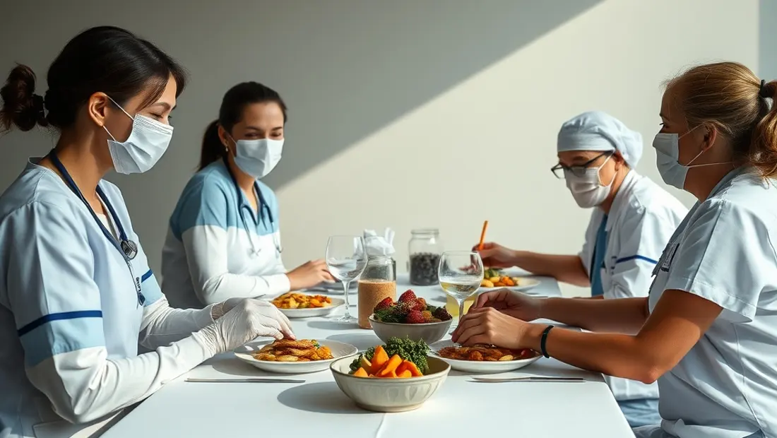 Arbeitsplatz-Mahlzeit für Mitarbeiter und Patienten