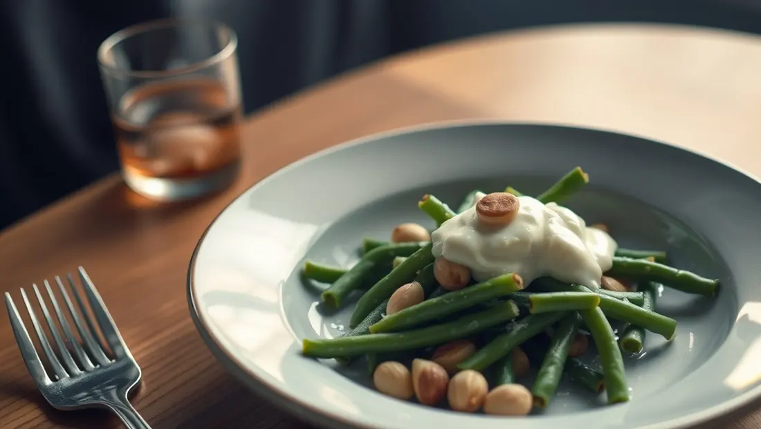 Spargel mit Sahne und Schinken