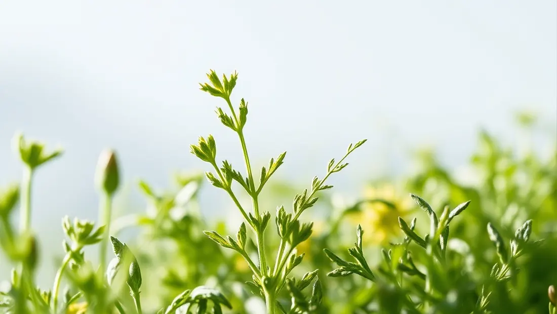 Grüner Spargel mit frischen Kräutern