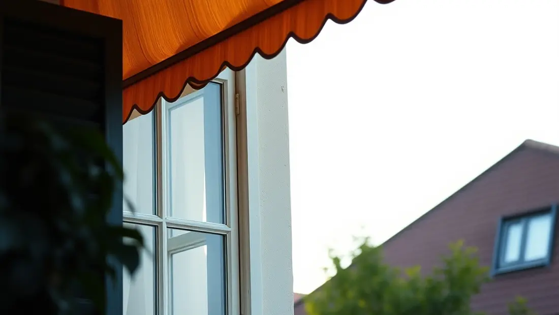 Ein Fenster mit Leinenvorhängen in einem Haus.
