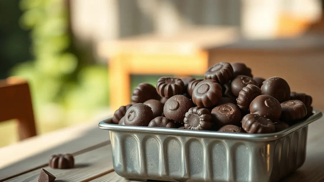 Loacker-Chocoladen in einer natürlichen Umgebung