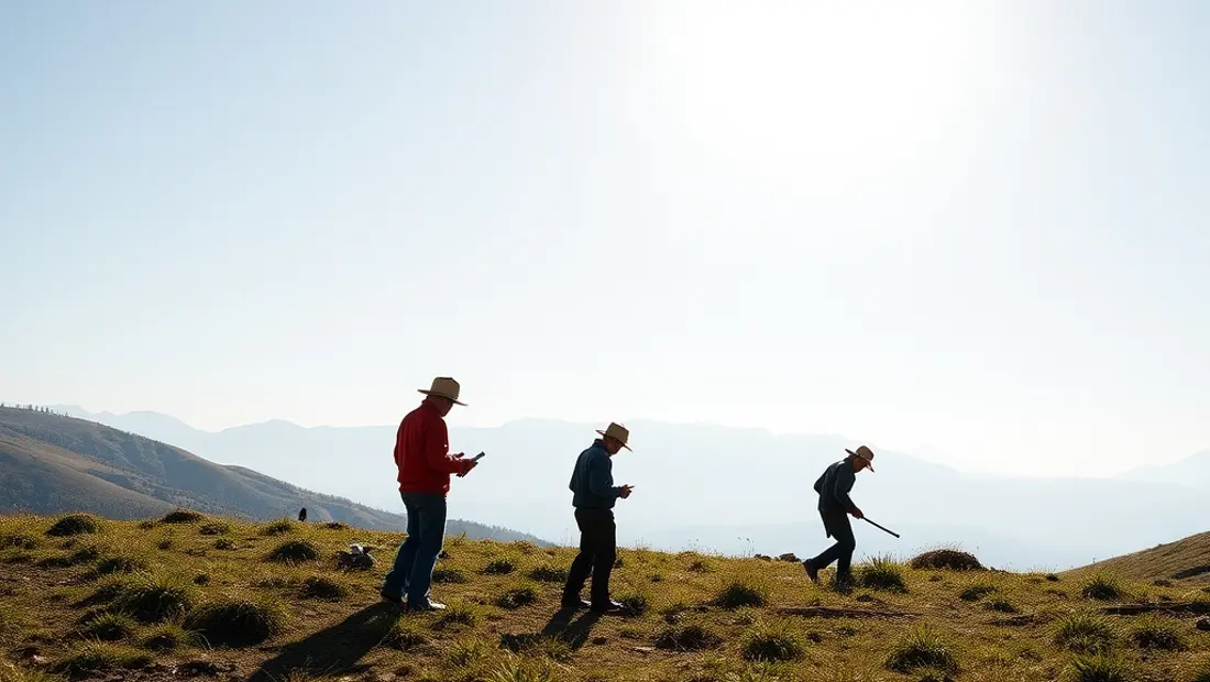 Paysans travaillent ensemble dans un champ de montagne