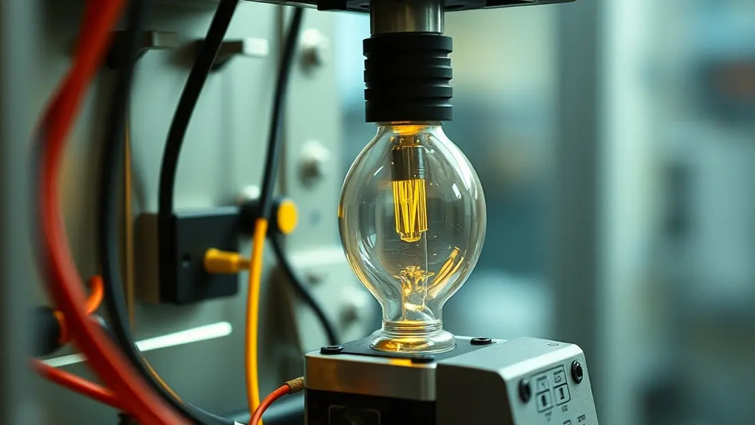Ein Detail der neuen Erfindung, eine Maschine mit Kabeln und Elektronik.