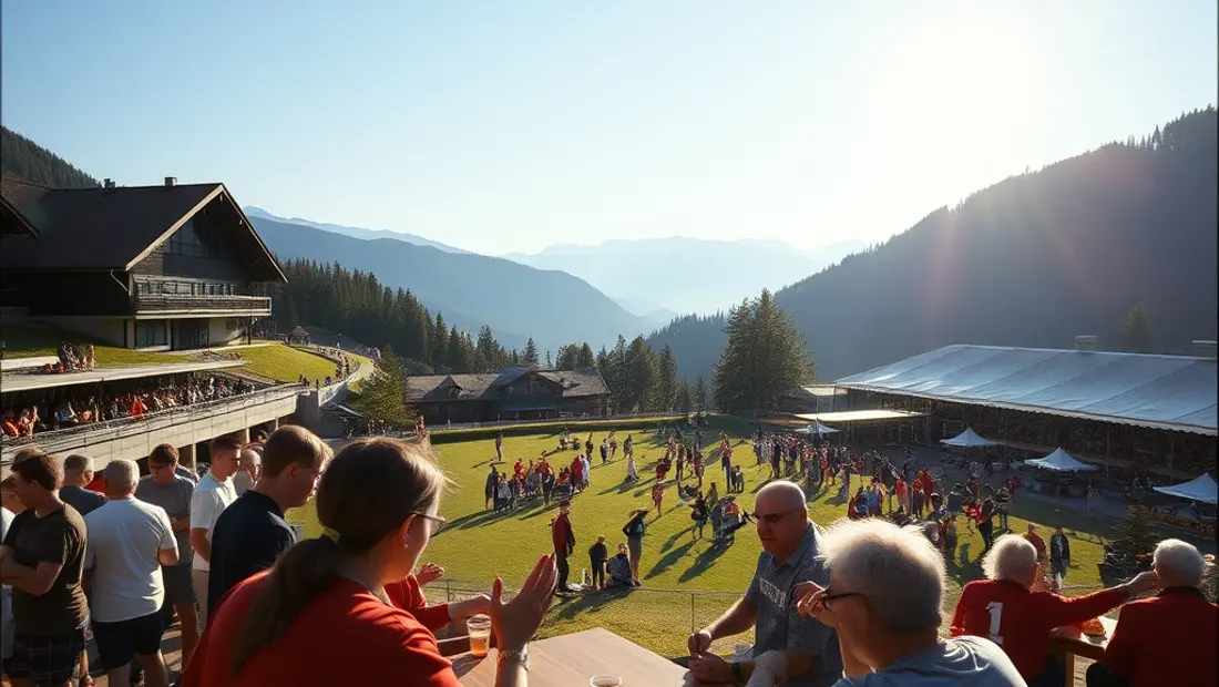 Figerhof im Sonnenlicht, Käsiade-Teilnehmer spielen