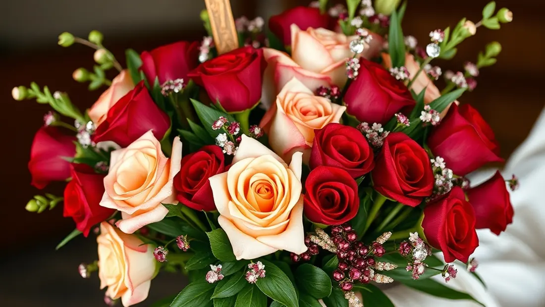Bouquet von Blumen für Rot-Kreuz-Ortsstelle.