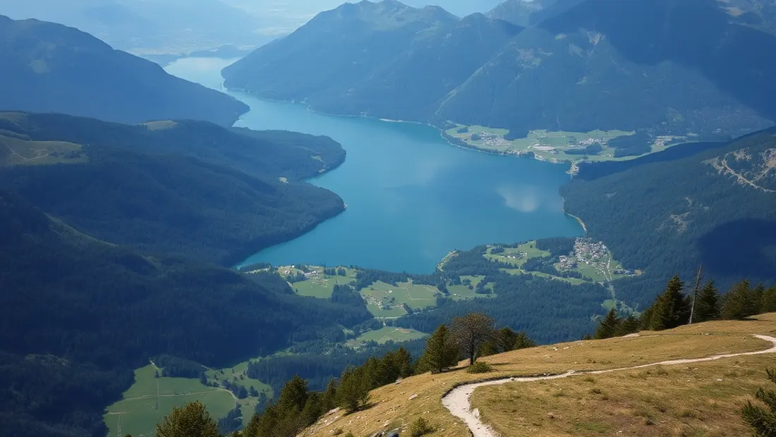 Blick auf die Klammsee und die umliegenden Berge