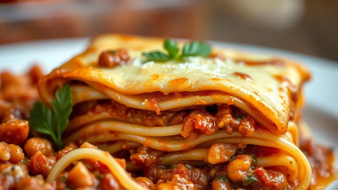 Lasagne bolognese-Schicht.