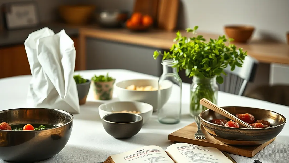 Küchenutensilien und Rezepte