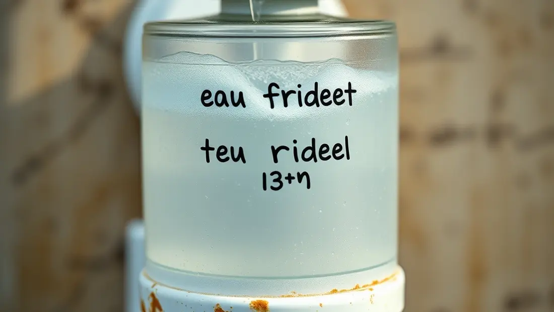 Ein Wasserhahn mit eiskaltem Wasser und Temperaturschild.