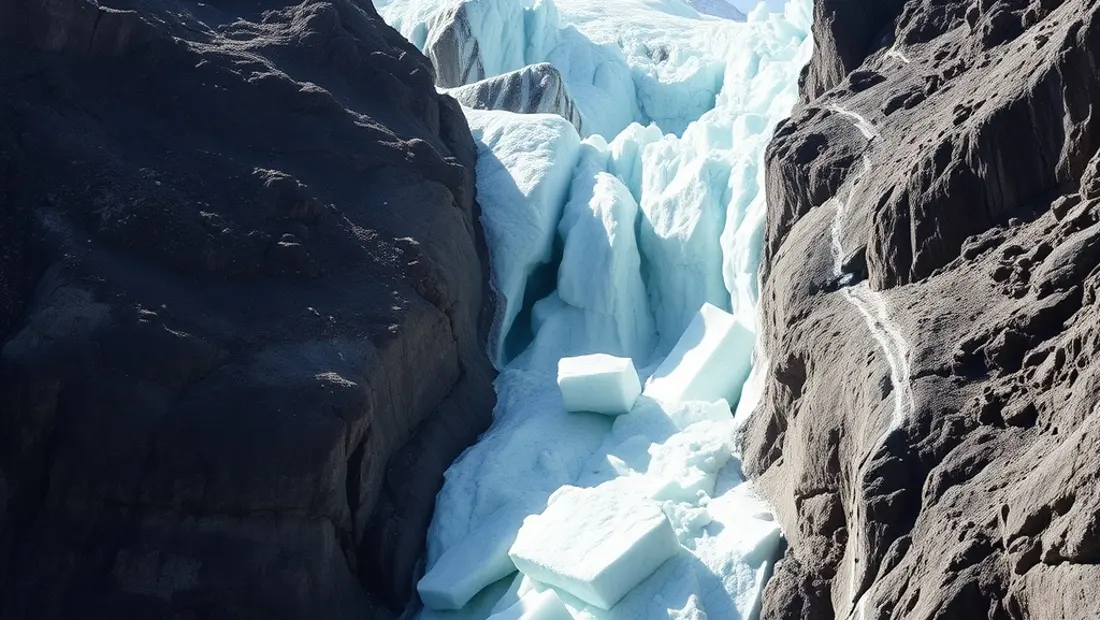 Glacier in der Auflösung in den Alpen