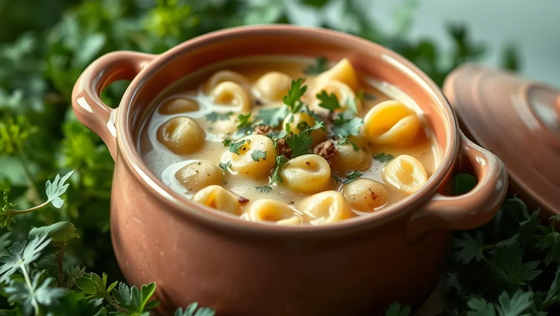 Spätzle in cremiger Suppe