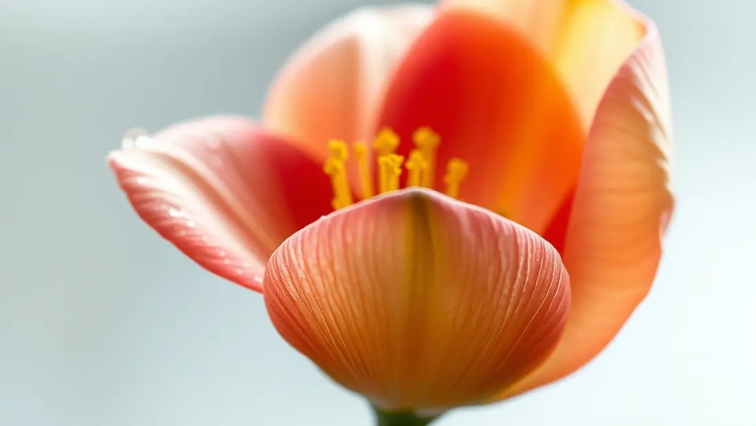 Regenwetter schädigt eine Blume.