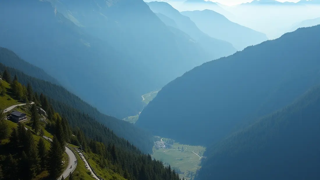 Blick auf die Vormauerstein-Tal mit Wanderern und Bergen