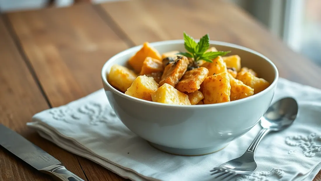 Wiener Kaiserschmarrn in einem Holzbrett