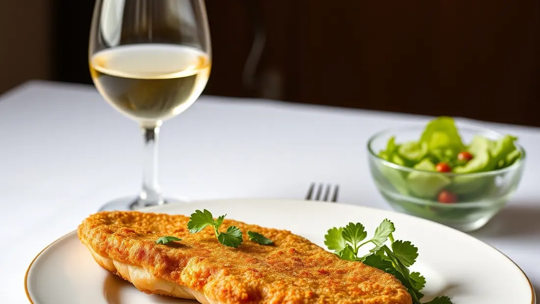 Wiener Schnitzel auf einer Teller.