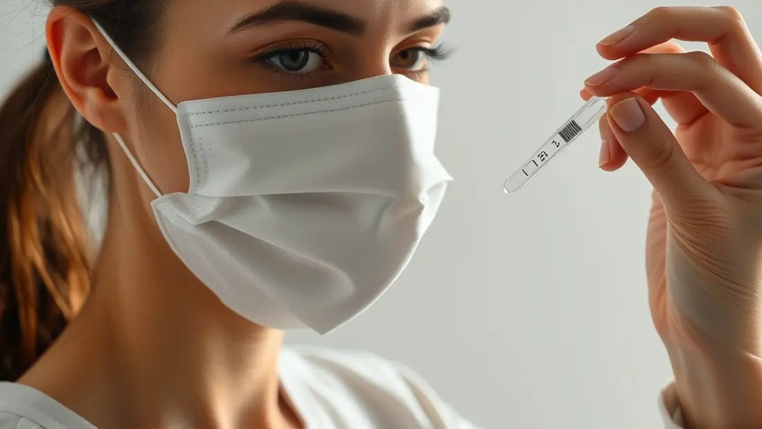 Person mit Testkit in der Hand
